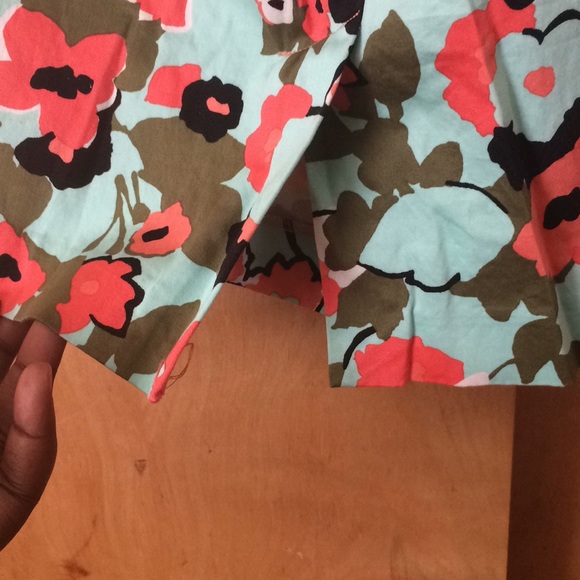 Lane Bryant Floral Pencil Skrt Olive Green &Orange - Picture 2 of 5